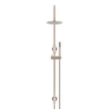 Round Gooseneck 200mm Twin Shower With Single Function Hand Shower